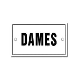 Dames (Women's Restroom) French Enamel Plaque