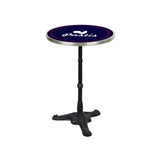 Pastis w/ Rooster French Parisian Bistro Table 20", Blue, Chrome Rim