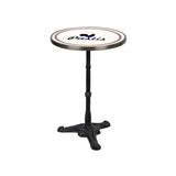 Pastis French Parisian Bistro Table 20", White, Brass Rim