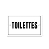 Toilettes (Restroom) French Enamel Plaque
