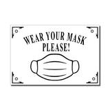 Wear Your Mask Please ! Enamel Plaque, Large