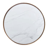 White Round Ceramic French Bistro Table, 28" Diameter