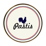 Pastis French Parisian Bistro Table 20", White, Brass Rim